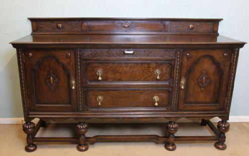 Antique Oak Sideboard Dresser / Server. Maple & Co