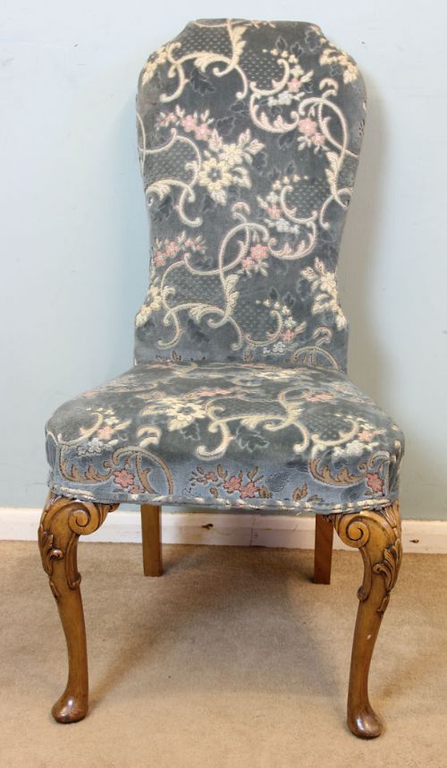 fig 2. Set of Eight Walnut Queen Anne Style Dining Chairs