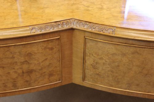 fig 1. Antique Burr Walnut Dressing Table, Stamped Hille London