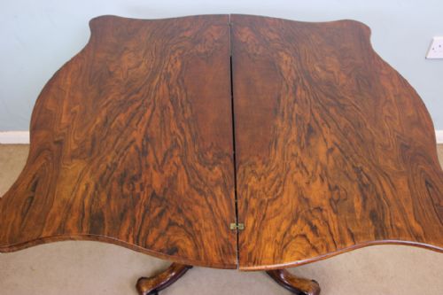 fig 1. Victorian Figured Walnut Tea Table, Console Side Table