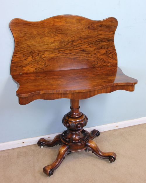 fig 2. Victorian Figured Walnut Tea Table, Console Side Table