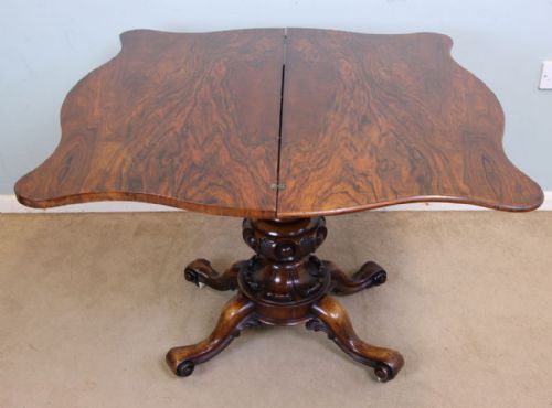 fig 3. Victorian Figured Walnut Tea Table, Console Side Table