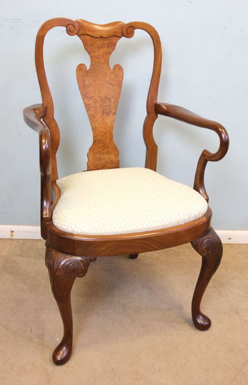 fig 2. Set Six Queen Anne Style Dining Chairs