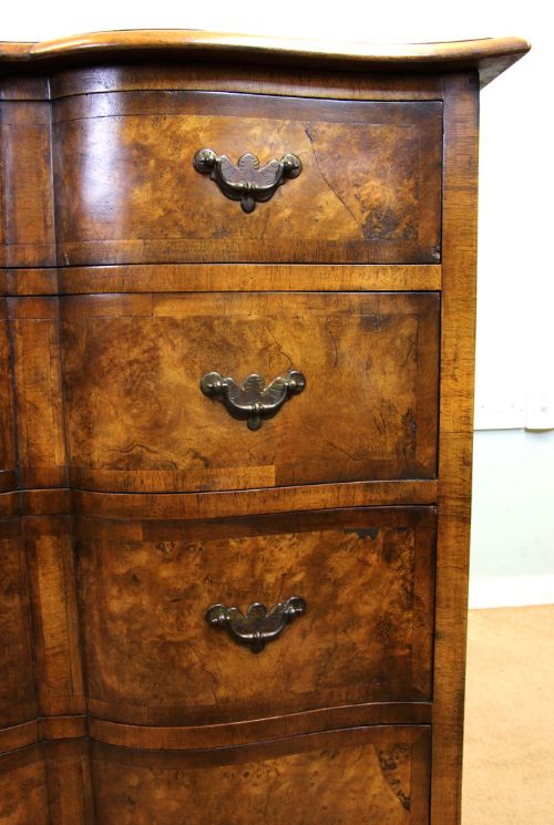 fig 1. Antique Burr Walnut Chest of Drawers
