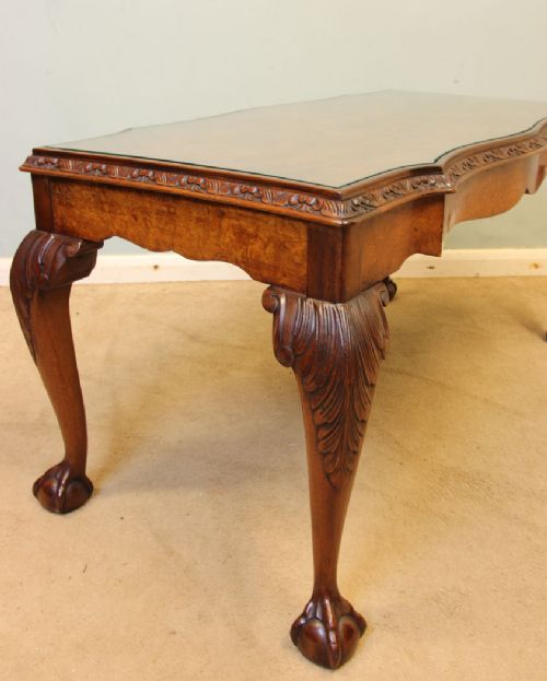 fig 3. Burr Walnut Coffee Table Queen Anne Style