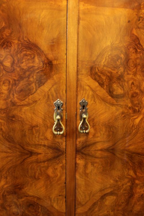 fig 1. Antique Burr Walnut Two door Wardrobe