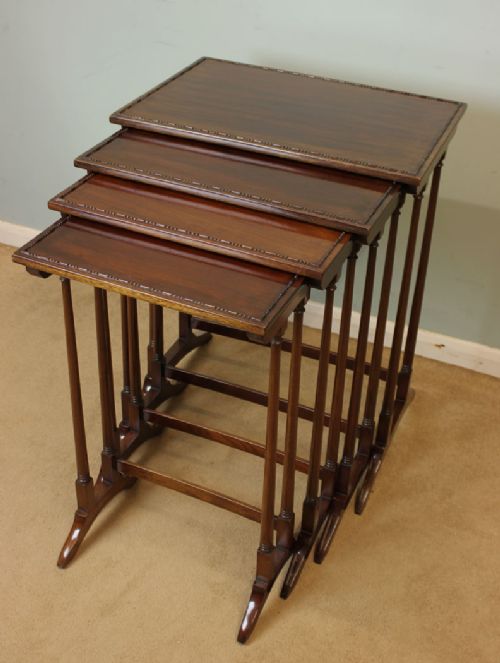 fig 1. Antique Nest of Mahogany Tables