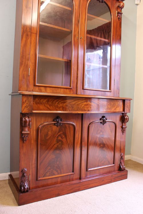fig 2. Victorian Mahogany Cupboard Bookcase