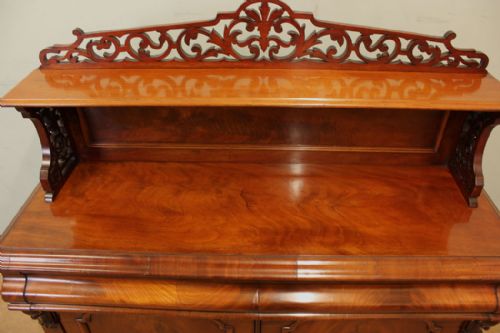 fig 1. Antique Victorian Mahogany Chiffonier Sideboard