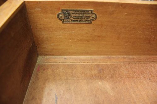 fig 1. Quality Edwardian Satinwood Writing Desk, Waring & Gillow