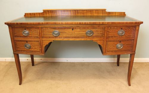 fig 3. Quality Edwardian Satinwood Writing Desk, Waring & Gillow