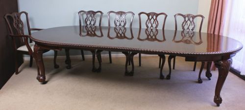 fig 2. Large Antique Mahogany Extending Dining Table