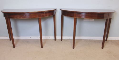 Pair Antique 19th Century Mahogany Console / Side Tables
