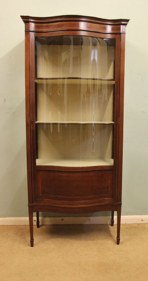 Quality Edwardian Inlaid Mahogany Display Cabinet