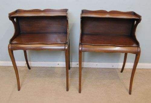 Pair Antique Mahogany Bedside Tables