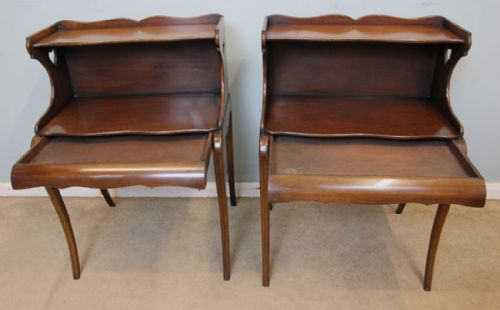 fig 2. Pair Antique Mahogany Bedside Tables
