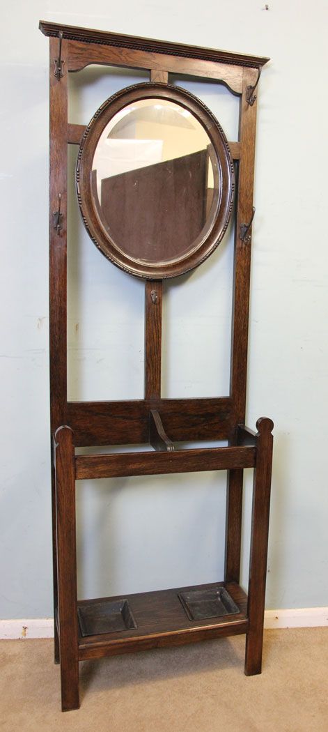 Antique Oak Hall Stand