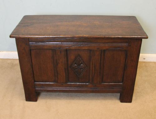 Antique Small Oak Coffer / Chest