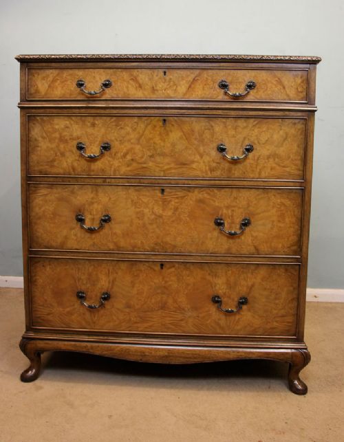 Quality Burr Walnut Chest Drawers