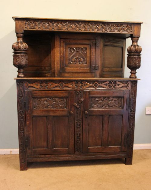 Antique Oak Court Cupboard / Sideboard
