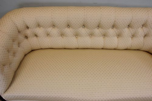 fig 1. Antique Edwardian Button Back Two Seater Sofa