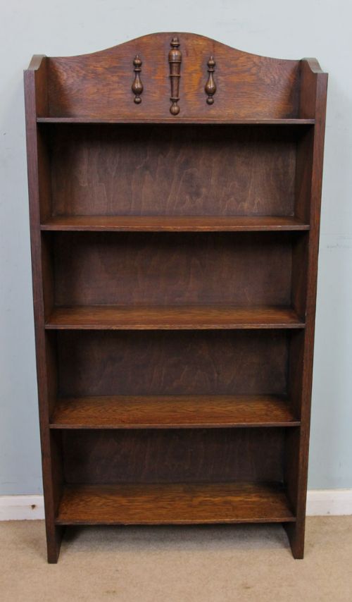 Antique Oak Open Bookcase,