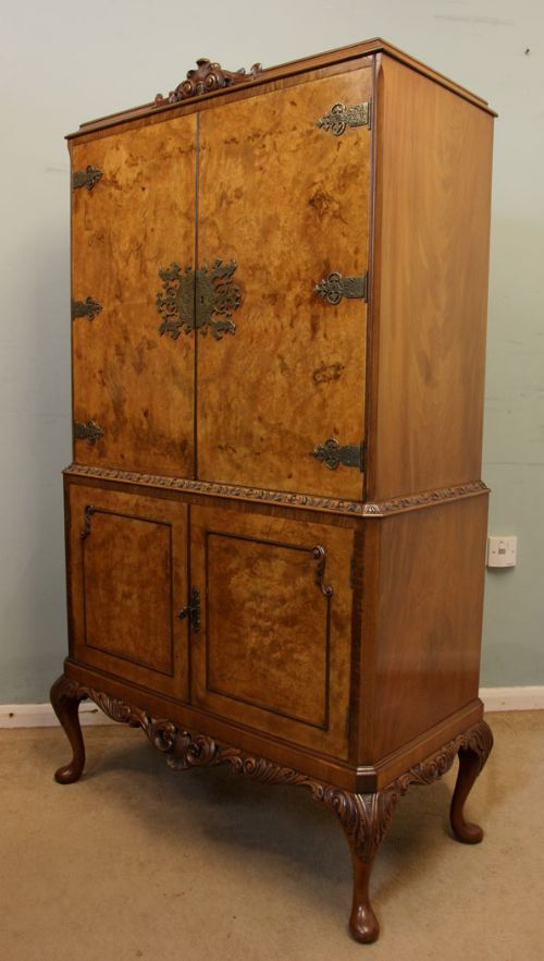 fig 2. Burr Walnut Cocktail Drinks Cabinet