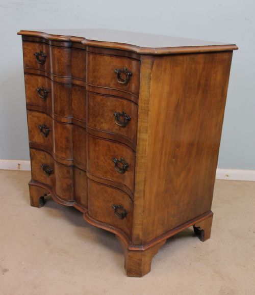 fig 1. Antique Burr Walnut Chest of Drawers