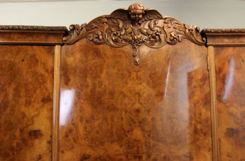 fig 1. Quality Burr Walnut Shaped Wardrobe