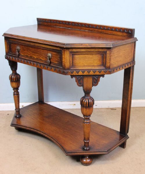fig 2. Antique Oak Hall Side Table