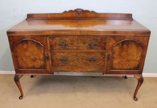 fig 1. Figured Walnut Sideboard Queen Anne Style