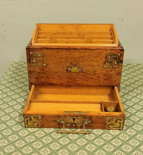 fig 1. Antique Oak Stationary Box