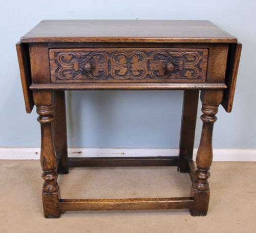 Oak Drop Leaf Side Table