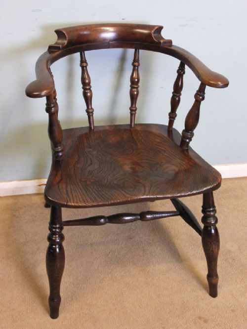 Antique Country Smokers Bow Windsor Chair