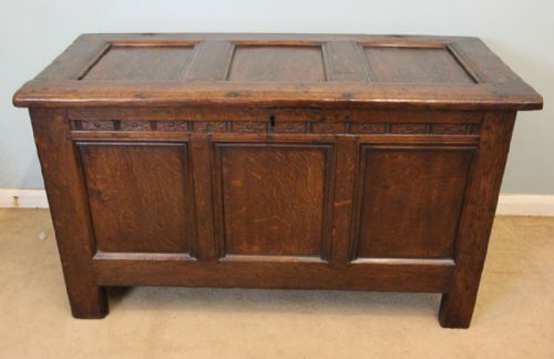 Antique Oak Coffer Blanket Chest