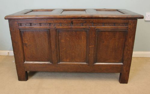 fig 2. Antique Oak Coffer Blanket Chest