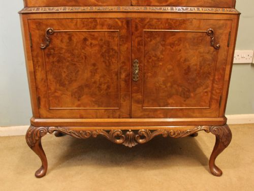 fig 1. Burr Walnut Cocktail Drinks Cabinet