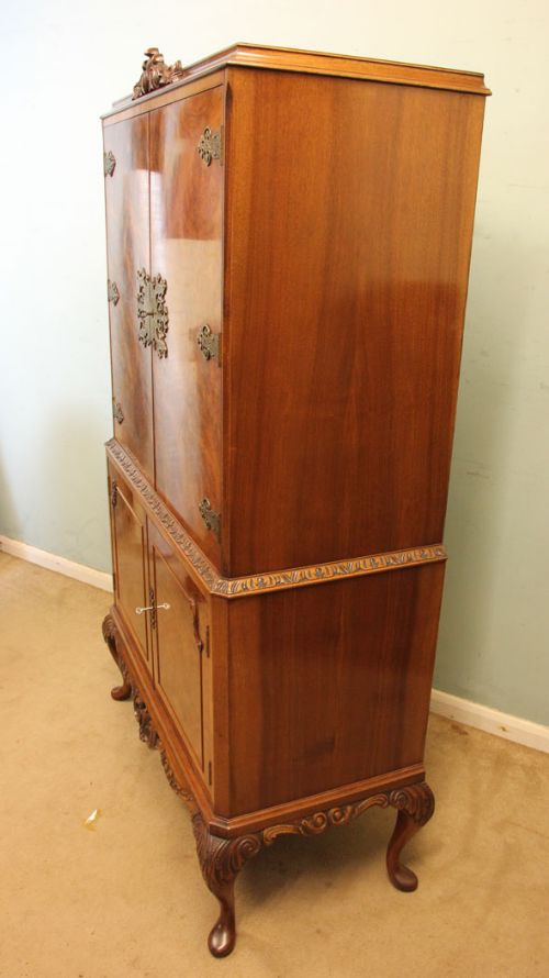fig 2. Burr Walnut Cocktail Drinks Cabinet