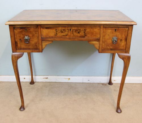 Antique Burr Walnut Writing Side Table