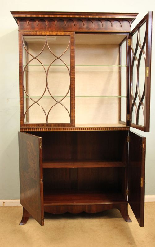 fig 2. Antique Mahogany Inlaid Display cabinet
