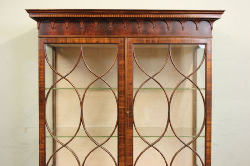 fig 1. Antique Mahogany Inlaid Display cabinet