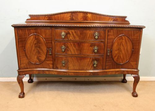 Mahogany Serpentine Shaped Chiffonier Sideboard