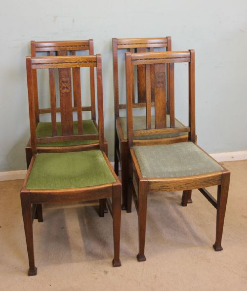 Set of Four Oak Dining Chairs