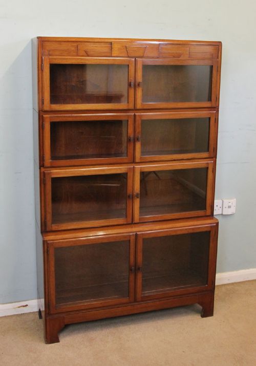 Mahogany Stacking Library Globe Wernicke Style Bookcase