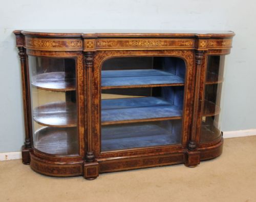 Victorian Thuya Wood Credenza Sideboard Display Cabinet