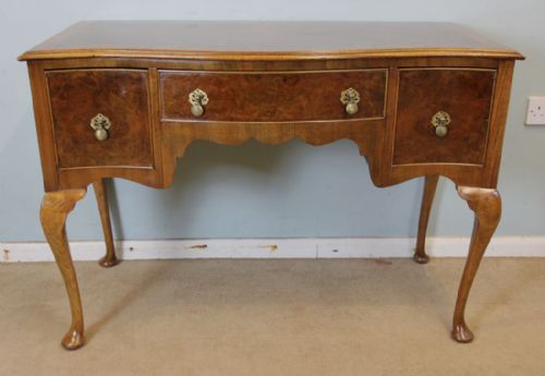Burr Walnut Dressing Table Side Table