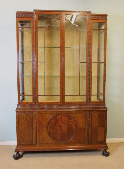 Antique Edwardian Quality Mahogany Vitrine Display Cabinet