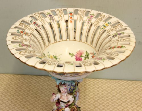 ANTIQUE GERMAN PORCELAIN COMPORT CENTRE PIECE - ADDITIONAL PHOTO 5