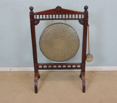Antique Victorian Mahogany Dinner Gong