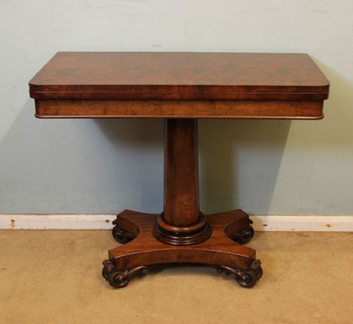 Antique Victorian Card Games Table